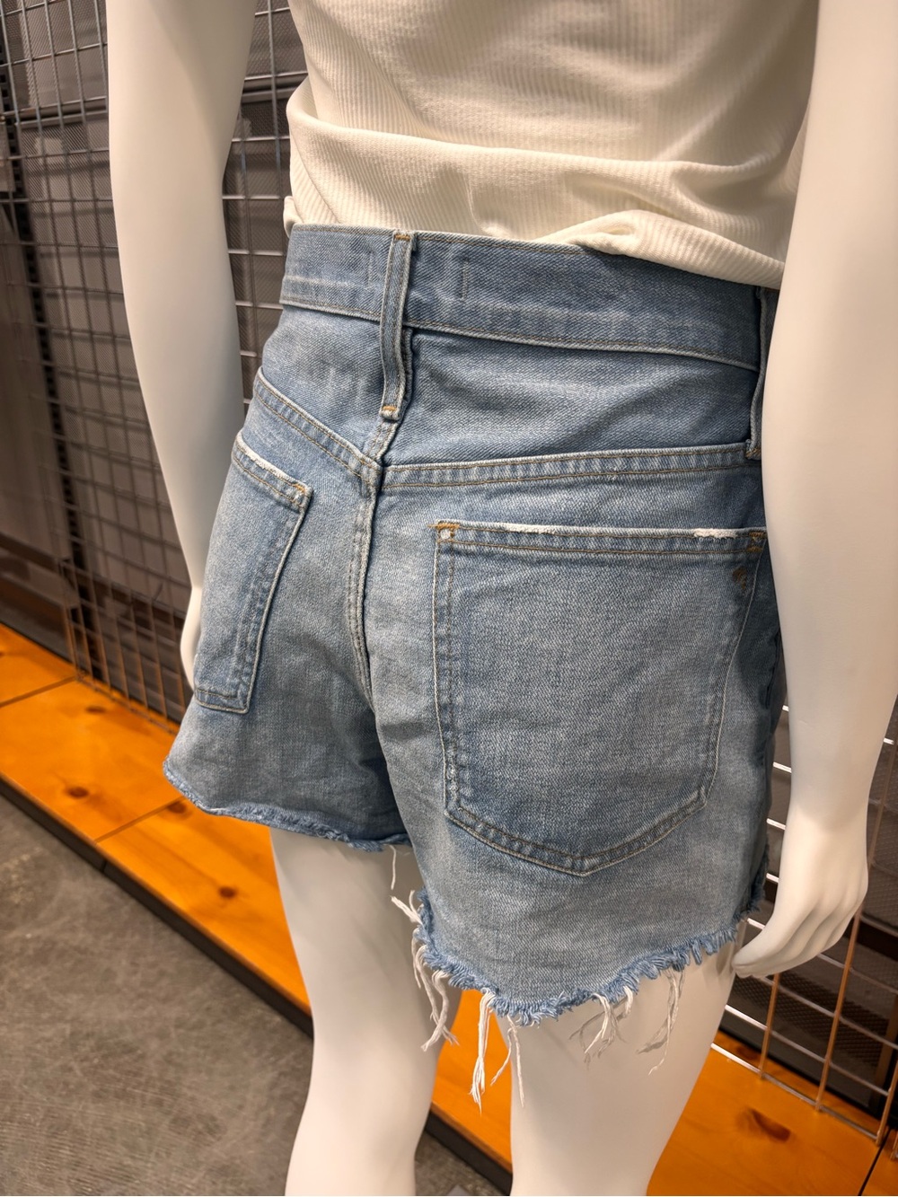 Madewell High-Rise Light Blue Denim Cutoff Shorts